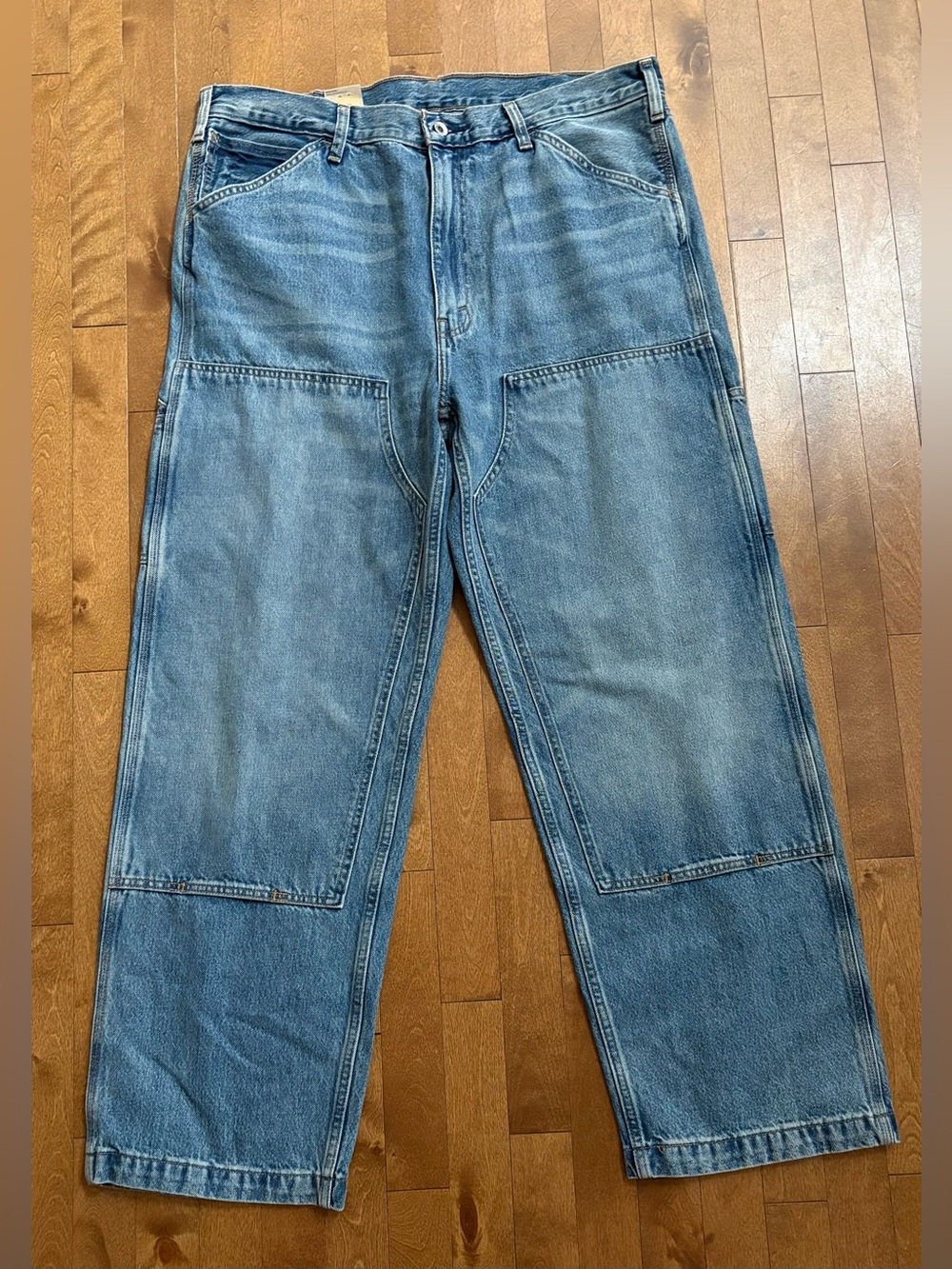 Levi's 568 Loose Straight Double-Knee Carpenter Jeans Medium Wash 38x32 NWT